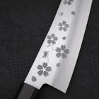 Santoku VG-10 Polished Sakura Ebony Handle 175mm (6.8”)-[Musashi]-[Japanese-Kitchen-Knives]