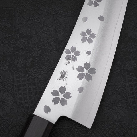 Santoku VG-10 Polished Sakura Ebony Handle 175mm-[Musashi]-[Japanese-Kitchen-Knives]
