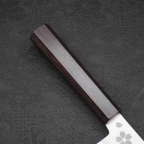 Santoku VG-10 Polished Sakura Ebony Handle 175mm-[Musashi]-[Japanese-Kitchen-Knives]