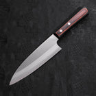 Santoku VG-10 Polished Western Black Brown Handle 170mm-[Musashi]-[Japanese-Kitchen-Knives]