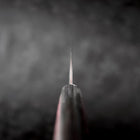 Santoku VG-10 Polished Western Black Red Handle 150mm-[Musashi]-[Japanese-Kitchen-Knives]