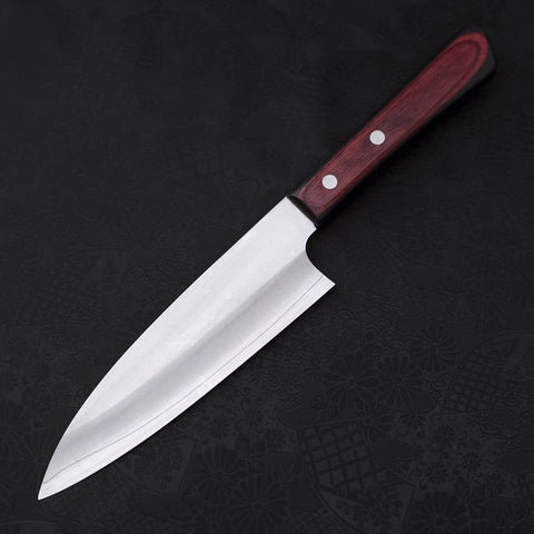 Santoku VG-10 Polished Western Black Red Handle 170mm-[Musashi]-[Japanese-Kitchen-Knives]