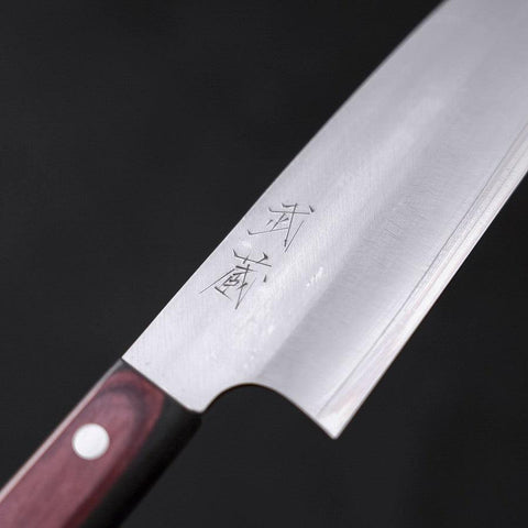 Santoku VG-10 Polished Western Black Red Handle 170mm-[Musashi]-[Japanese-Kitchen-Knives]