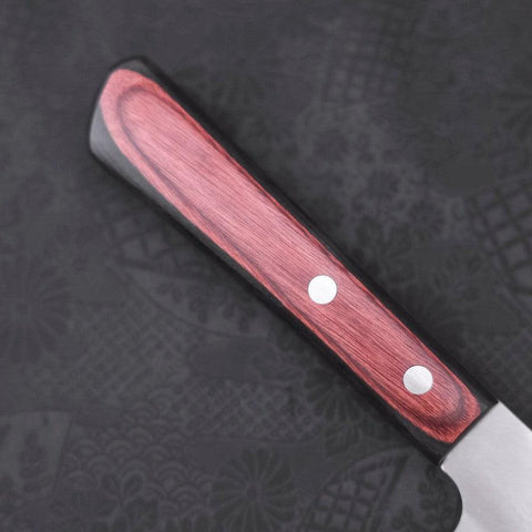 Santoku VG-10 Polished Western Black Red Handle 170mm-[Musashi]-[Japanese-Kitchen-Knives]