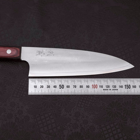 Santoku VG-10 Polished Western Black Red Handle 170mm-[Musashi]-[Japanese-Kitchen-Knives]