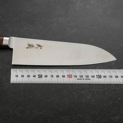 Santoku VG-10 Polished Western Mahogany Handle 180mm-[Musashi]-[Japanese-Kitchen-Knives]