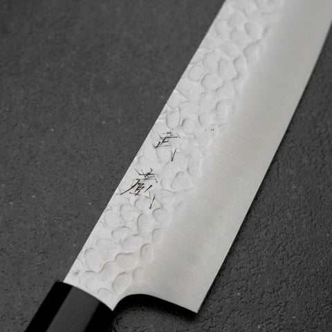 Santoku VG-10 Tsuchime Buffalo Ebony Handle 165mm-[Musashi]-[Japanese-Kitchen-Knives]