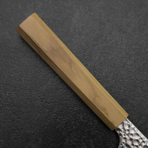 Santoku VG-10 Tsuchime Damascus Olive Handle 165mm-[Musashi]-[Japanese-Kitchen-Knives]
