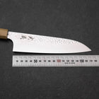 Santoku VG-10 Tsuchime Damascus Olive Handle 165mm-[Musashi]-[Japanese-Kitchen-Knives]