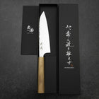Santoku VG-10 Tsuchime Damascus Olive Handle 165mm-[Musashi]-[Japanese-Kitchen-Knives]