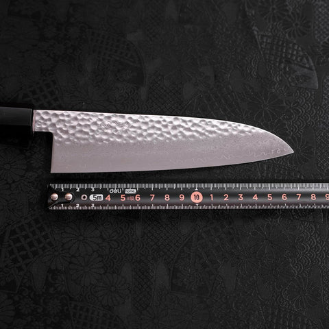 Santoku VG-10 Tsuchime Damascus Walnut Handle 165mm-[Musashi]-[Japanese-Kitchen-Knives]