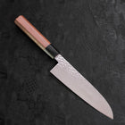 Santoku VG-10 Tsuchime Damascus Walnut Handle 165mm-[Musashi]-[Japanese-Kitchen-Knives]
