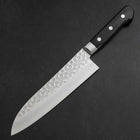 Santoku VG-10 Tsuchime Damascus Western Black Handle 180mm (7”)-[Musashi]-[Japanese-Kitchen-Knives]