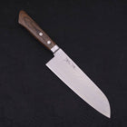Santoku VG-10 Tsuchime Damascus Western Brown Handle 170mm (6.7”)-[Musashi]-[Japanese-Kitchen-Knives]