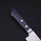 Santoku VG-10 Tsuchime Damascus Western Dark Blue Handle 130mm-[Musashi]-[Japanese-Kitchen-Knives]