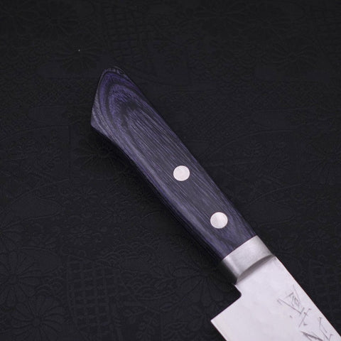 Santoku VG-10 Tsuchime Damascus Western Dark Blue Handle 130mm-[Musashi]-[Japanese-Kitchen-Knives]