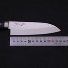 Santoku VG-10 Tsuchime Damascus Western Dark Blue Handle 130mm-[Musashi]-[Japanese-Kitchen-Knives]