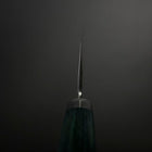 Santoku VG-10 Tsuchime Damascus Western Green Handle 170mm-[Musashi]-[Japanese-Kitchen-Knives]