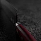 Santoku VG-10 Tsuchime Damascus Western Red Handle 170mm-[Musashi]-[Japanese-Kitchen-Knives]