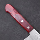 Santoku VG-10 Tsuchime Damascus Western Red Handle 180mm (7”)-[Musashi]-[Japanese-Kitchen-Knives]