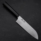 Santoku VG-10 Tsuchime Ebony Handle 165mm-[Musashi]-[Japanese-Kitchen-Knives]