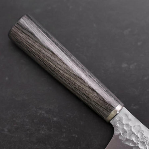 Santoku VG-10 Tsuchime Oval Charcoal Handle 165mm (6.5”)-[Musashi]-[Japanese-Kitchen-Knives]