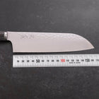 Santoku VG-10 Tsuchime Oval Charcoal Handle 165mm (6.5”)-[Musashi]-[Japanese-Kitchen-Knives]