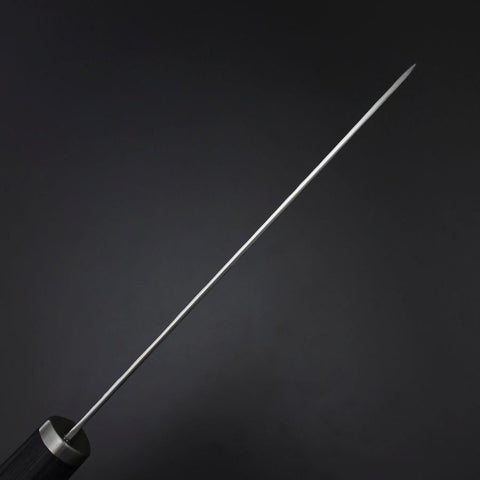 Santoku VG-10 Tsuchime Oval Purple Handle 165mm-[Musashi]-[Japanese-Kitchen-Knives]