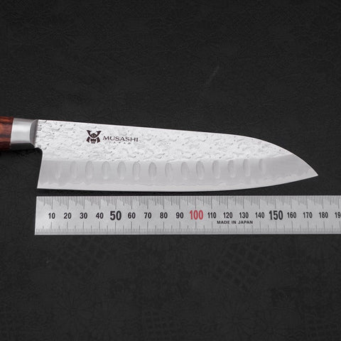 Santoku VG-10 Tsuchime Western Handle 180mm (7”)-[Musashi]-[Japanese-Kitchen-Knives]