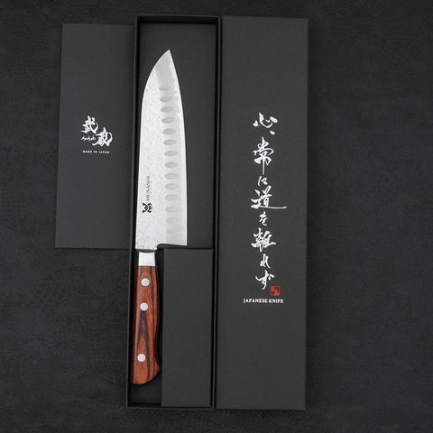 Santoku VG-10 Tsuchime Western Handle 180mm (7”)-[Musashi]-[Japanese-Kitchen-Knives]