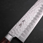 Santoku VG-10 Tsuchime Western Mahogany Handle 175mm-[Musashi]-[Japanese-Kitchen-Knives]