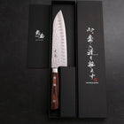 Santoku VG-10 Tsuchime Western Mahogany Handle 175mm-[Musashi]-[Japanese-Kitchen-Knives]