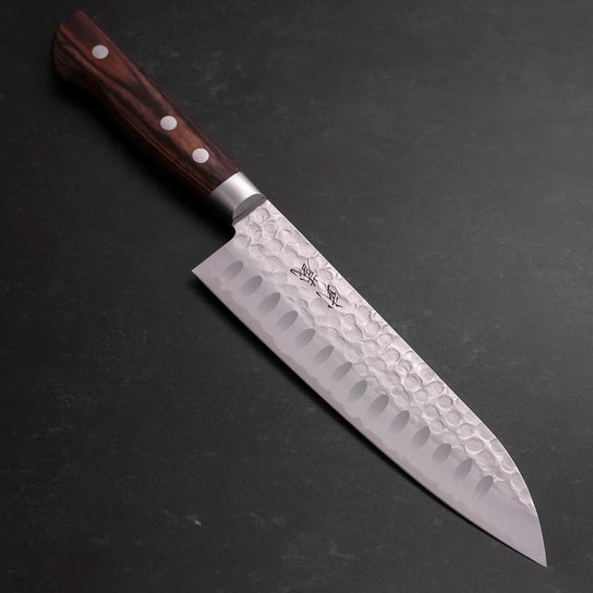 Santoku VG-10 Tsuchime Mango Occidental de Caoba 175 mm