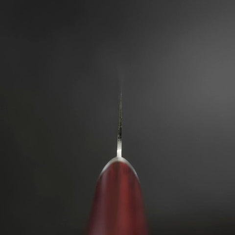 Santoku VG-10 Tsuchime Western Oval Red Handle 165mm-[Musashi]-[Japanese-Kitchen-Knives]