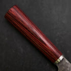Santoku VG-10 Tsuchime Western Oval Red Handle 165mm-[Musashi]-[Japanese-Kitchen-Knives]