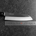 Santoku VG-5 Polished Western Black Handle 170mm (Tsuba Nashi)-[Musashi]-[Japanese-Kitchen-Knives]
