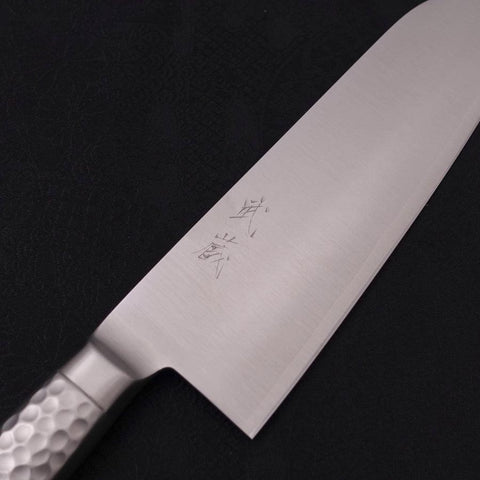 Santoku VG-5 Polished Western Handle 175mm (6.8”)-[Musashi]-[Japanese-Kitchen-Knives]