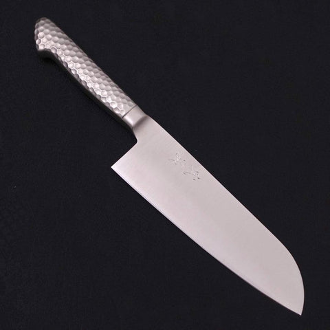 Santoku VG-5 Polished Western Handle 175mm (6.8”)-[Musashi]-[Japanese-Kitchen-Knives]