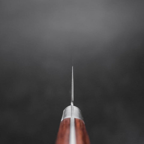 Santoku VG-5 Polished Western Mahogany Handle 180mm-[Musashi]-[Japanese-Kitchen-Knives]