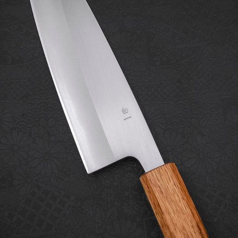 Santoku White Steel #1 Polished Yaki Urushi Handle 165mm (6.5”)-[Musashi]-[Japanese-Kitchen-Knives]