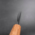 Santoku White Steel #2 Kurouchi Yaki Urushi Handle 165mm (6.5”)-[Musashi]-[Japanese-Kitchen-Knives]