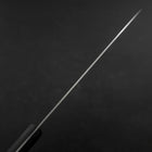 Santoku White Steel #2 Stainless Clad Polished Western Black Handle 170mm-[Musashi]-[Japanese-Kitchen-Knives]