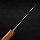 Santoku White Steel #1 Polished Oak Handle 165mm-[Musashi]-[Japanese-Kitchen-Knives]