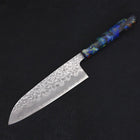 Santoku White Steel #1 Stainless Clad Tsuchime Ocean Fireworks Handle 165mm-[Musashi]-[Japanese-Kitchen-Knives]