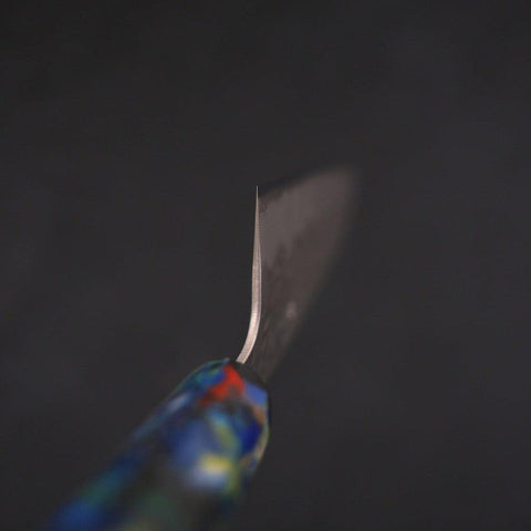 Santoku White Steel #1 Stainless Clad Tsuchime Ocean Fireworks Handle 165mm-[Musashi]-[Japanese-Kitchen-Knives]