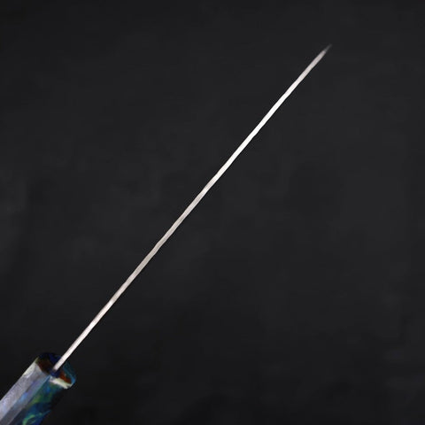 Santoku White Steel #1 Stainless Clad Tsuchime Ocean Fireworks Handle 165mm-[Musashi]-[Japanese-Kitchen-Knives]