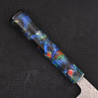 Santoku White Steel #1 Stainless Clad Tsuchime Ocean Fireworks Handle 165mm-[Musashi]-[Japanese-Kitchen-Knives]