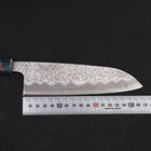 Santoku White Steel #1 Stainless Clad Tsuchime Ocean Fireworks Handle 165mm-[Musashi]-[Japanese-Kitchen-Knives]