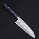 Santoku White Steel #1 Stainless Clad Tsuchime Ocean Fireworks Handle 165mm-[Musashi]-[Japanese-Kitchen-Knives]