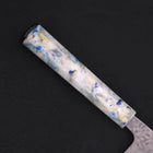 Santoku White Steel #1 Stainless Clad Tsuchime Ocean White Mix Handle 165mm-[Musashi]-[Japanese-Kitchen-Knives]